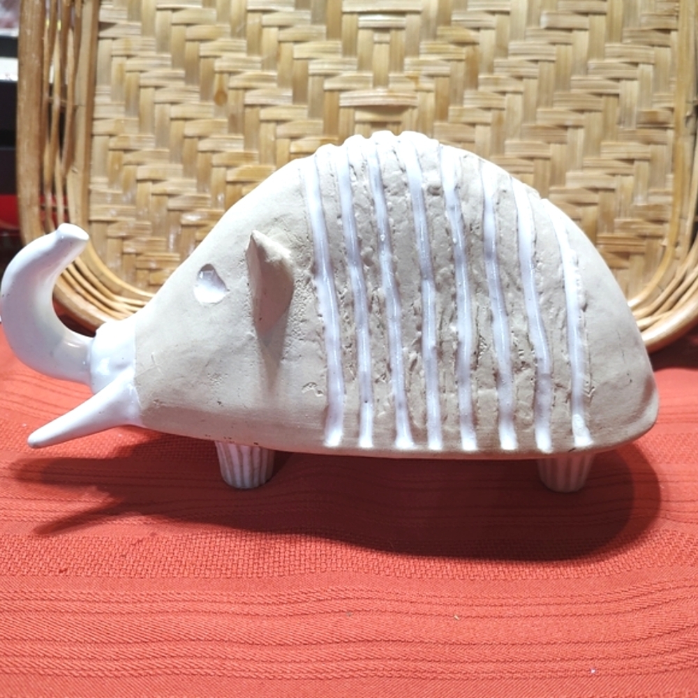Bennington Pottery David Gil 60's elephant/armadillo piggy bank